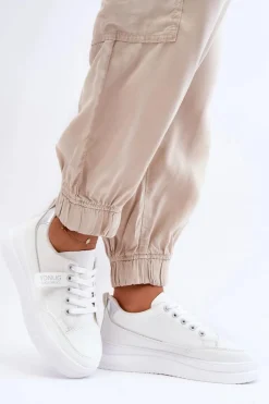 Clearance Klasyczne Damskie Buty Sportowe Białe Ronesha Damskie Buty Sportowe Na Platformie|Sneakersy Damskie
