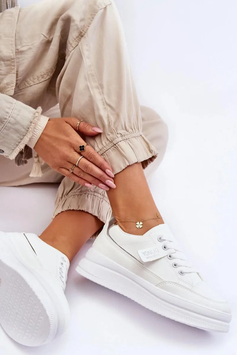 Clearance Klasyczne Damskie Buty Sportowe Białe Ronesha Damskie Buty Sportowe Na Platformie|Sneakersy Damskie