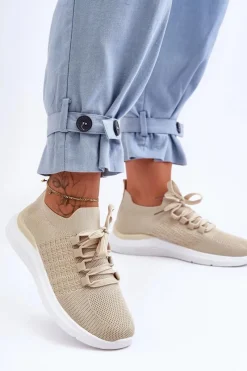 Boto Klasyczne Damskie Buty Sportowe Beżowe Nikilla