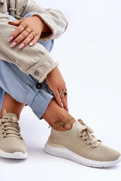 Boto Klasyczne Damskie Buty Sportowe Beżowe Nikilla