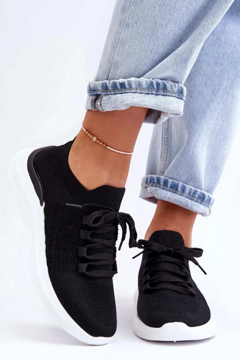 Klasyczne Damskie Buty Sportowe Czarne Nikilla Damskie Buty Sportowe Na Platformie|Sneakersy Damskie