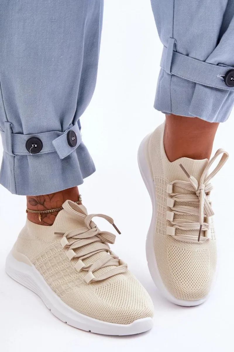 Buty Sportowe Na Platformie|Sneakersy Damskie>Boto Klasyczne Damskie Buty Sportowe Jasnobeżowe Nikilla