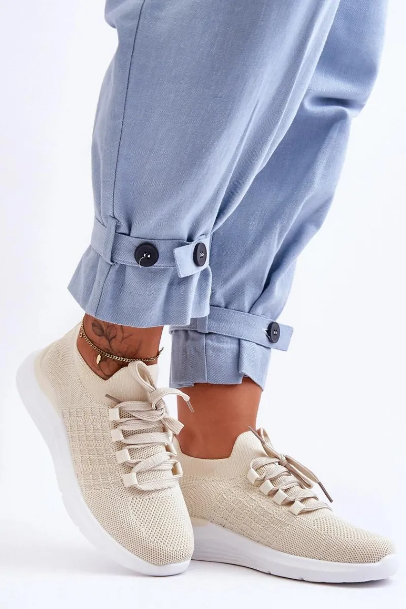 Buty Sportowe Na Platformie|Sneakersy Damskie>Boto Klasyczne Damskie Buty Sportowe Jasnobeżowe Nikilla