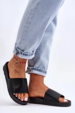 Discount Klasyczne Damskie Klapki Czarne Rolien Damskie Klapki Damskie Klasyczne