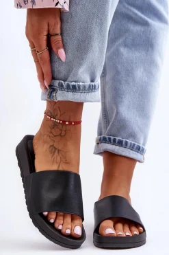 Discount Klasyczne Damskie Klapki Czarne Rolien Damskie Klapki Damskie Klasyczne