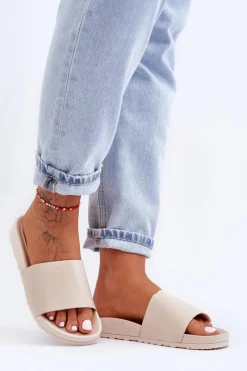 Hot Klasyczne Damskie Klapki Beżowe Rolien Damskie Klapki Damskie Klasyczne