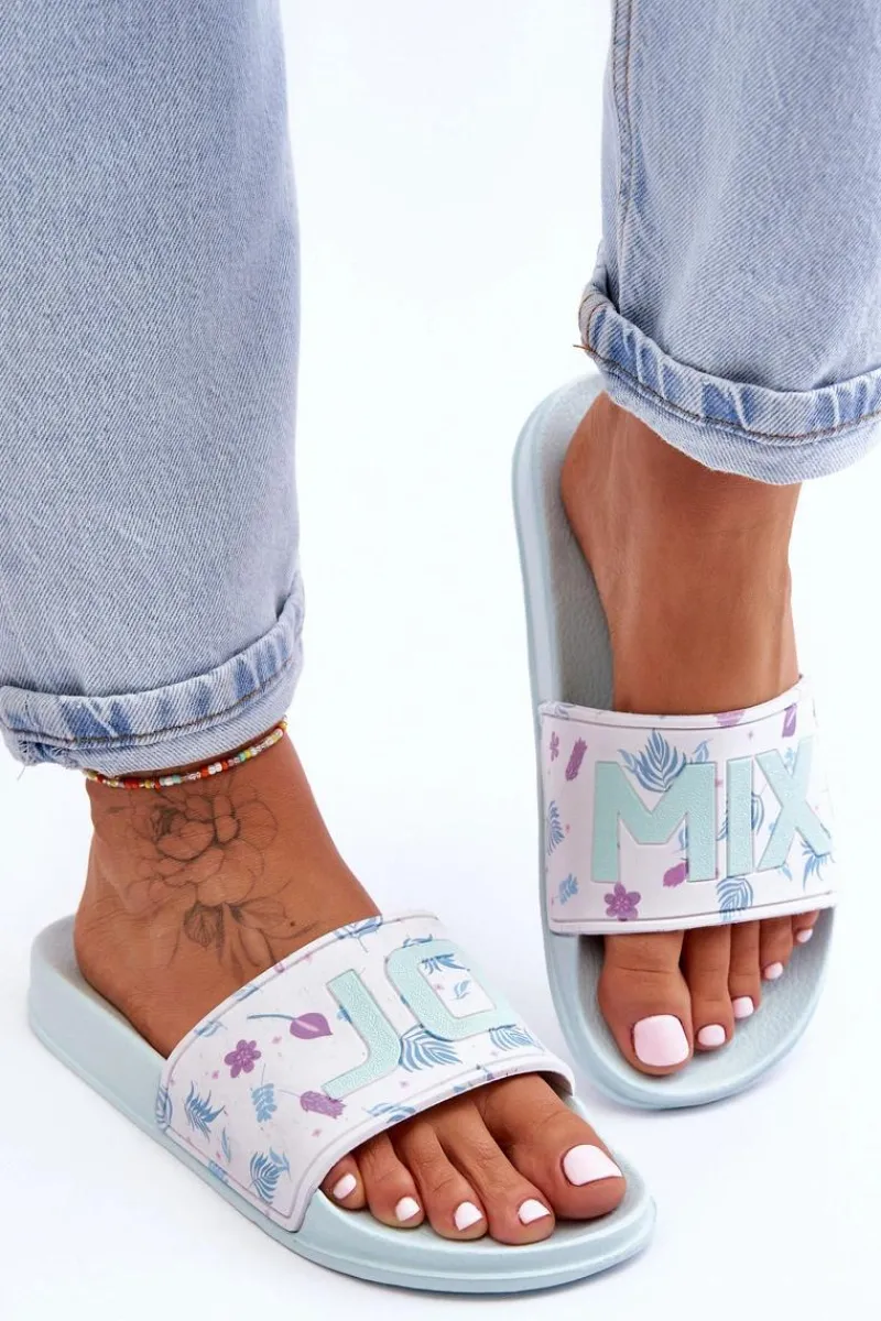 Best Boto Klasyczne Damskie Klapki Jasnozielone Jomix