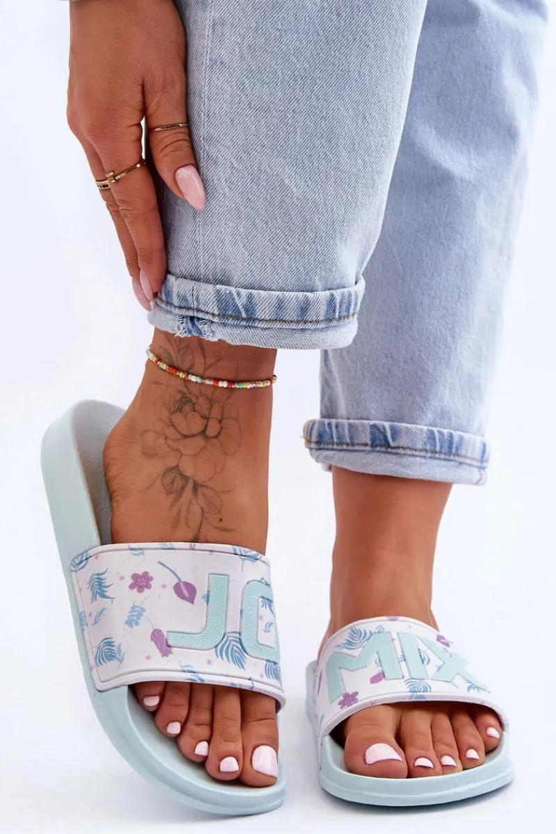 Best Boto Klasyczne Damskie Klapki Jasnozielone Jomix