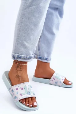 Best Boto Klasyczne Damskie Klapki Jasnozielone Jomix