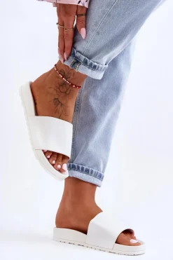 Discount Boto Klasyczne Damskie Klapki Białe Rolien