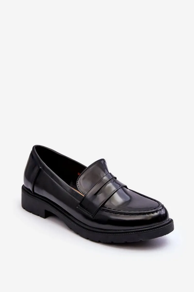 New Boto Klasyczne Damskie Mokasyny Czarne Faradays