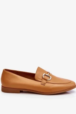 Best Boto Klasyczne Damskie Mokasyny Z Ozdobą Camel Jamie