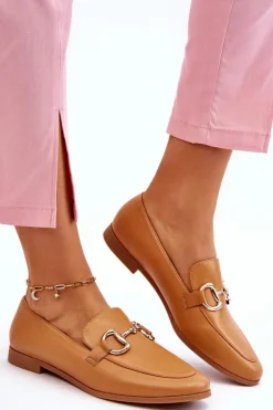 Best Boto Klasyczne Damskie Mokasyny Z Ozdobą Camel Jamie