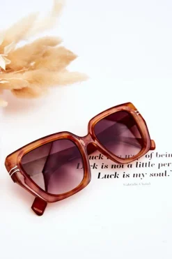 Outlet Boto Klasyczne Damskie Okulary Przeciwsłoneczne V110061 Jasnobrązowe