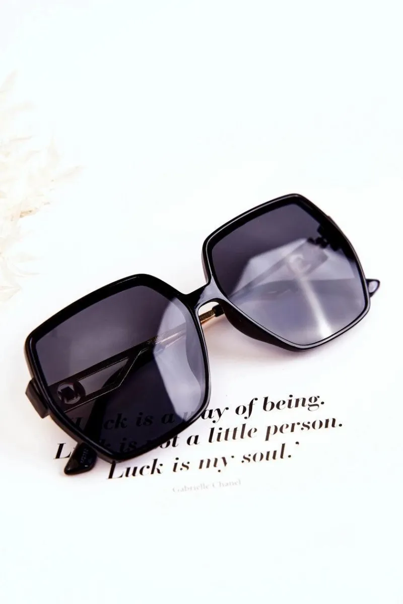 Sale Klasyczne Damskie Okulary Przeciwsłoneczne M2352 Czarno-Złote Okulary