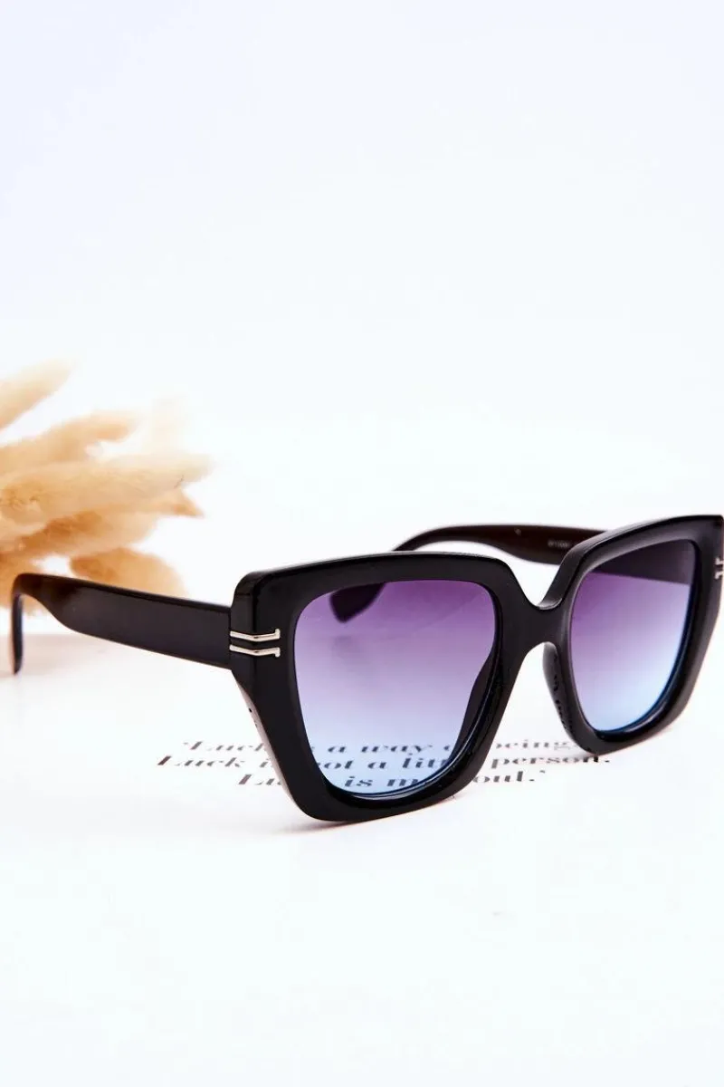 Sale Klasyczne Damskie Okulary Przeciwsłoneczne V110061 Czarne Okulary