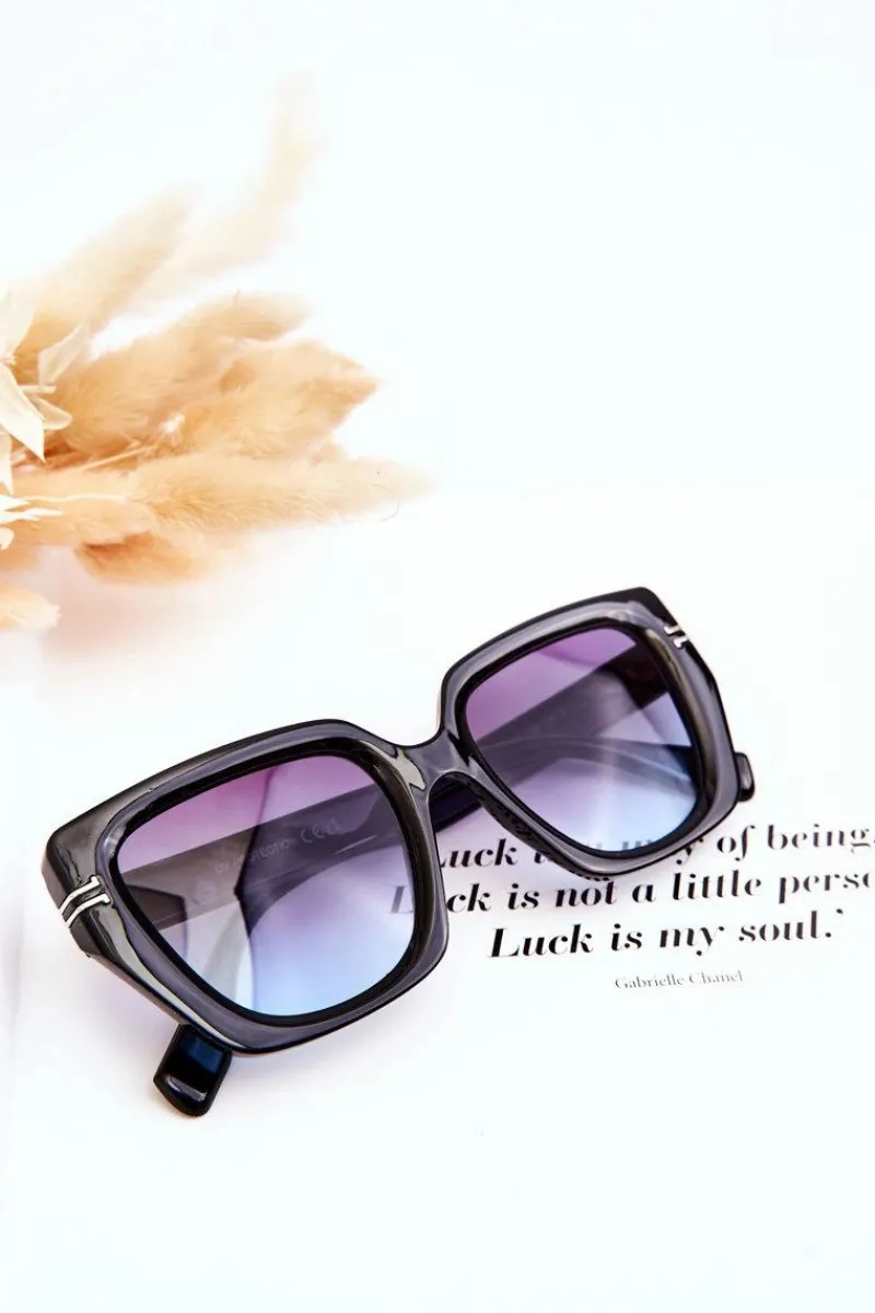 Sale Klasyczne Damskie Okulary Przeciwsłoneczne V110061 Czarne Okulary