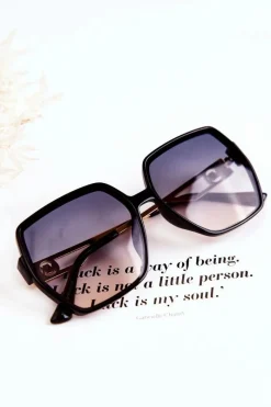 Outlet Klasyczne Damskie Okulary Przeciwsłoneczne Ombre M2352 Czarne Okulary