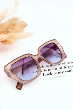 Sale Klasyczne Damskie Okulary Przeciwsłoneczne V110061 Szare Okulary