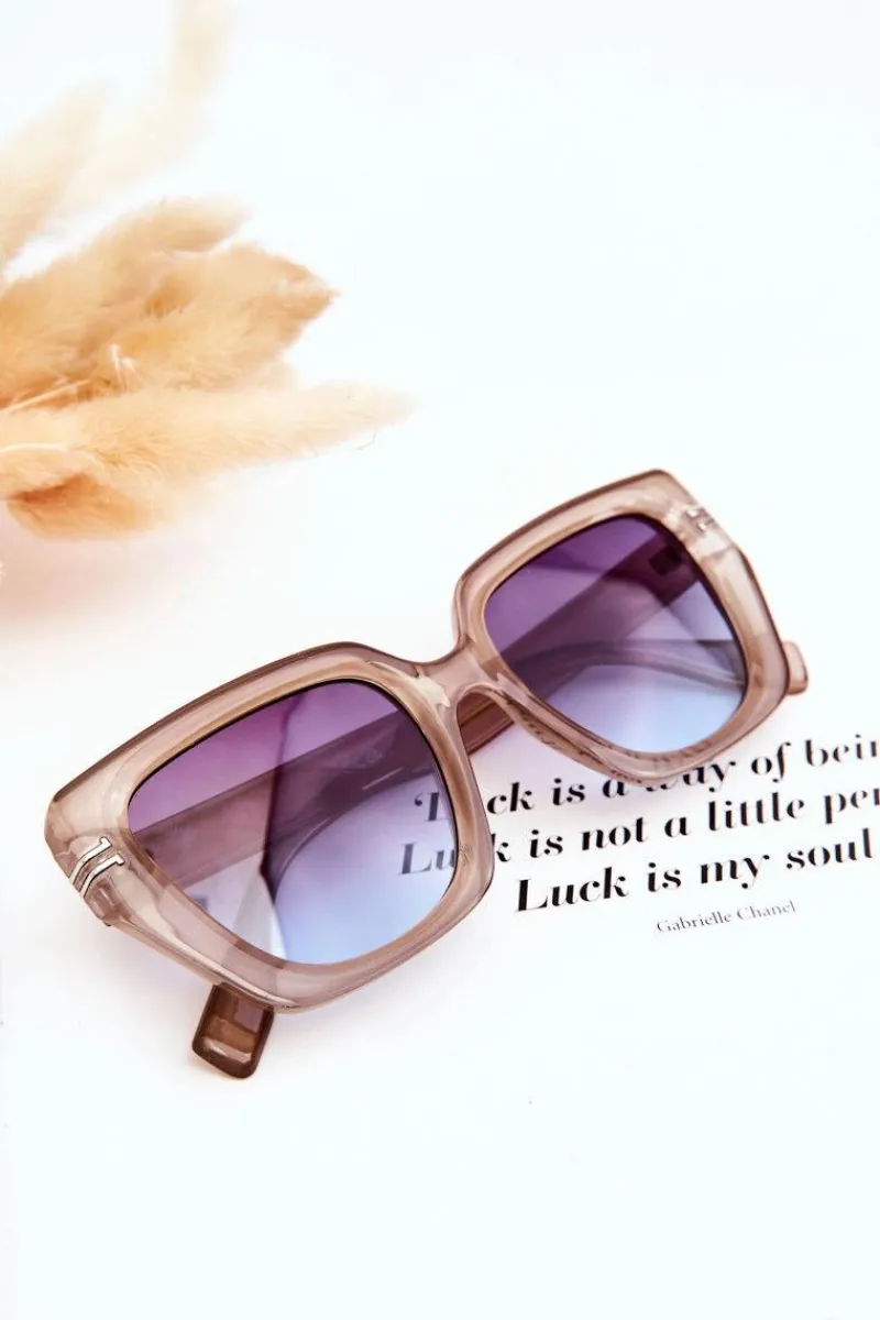 Sale Klasyczne Damskie Okulary Przeciwsłoneczne V110061 Szare Okulary