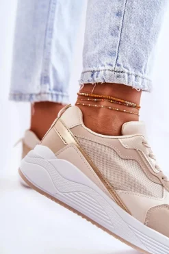 Clearance Boto Klasyczne Damskie Sneakersy Beżowe Salema