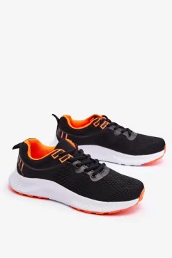 New Klasyczne Damskie Sportowe Buty Sznurowane Czarno-Pomarańczowe Darla Damskie Buty Sportowe Na Platformie|Sneakersy Damskie