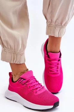 Discount Klasyczne Damskie Sportowe Buty Sznurowane Fuksja Darla Damskie Buty Sportowe Na Platformie|Sneakersy Damskie
