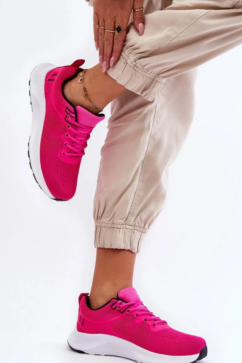 Discount Klasyczne Damskie Sportowe Buty Sznurowane Fuksja Darla Damskie Buty Sportowe Na Platformie|Sneakersy Damskie