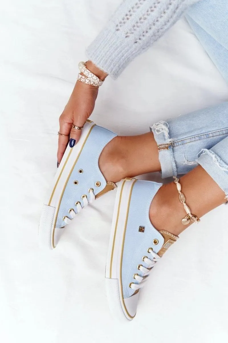 Sale Klasyczne Damskie Trampki BIG STAR HH274457 Niebieskie Damskie Trampki Damskie Big Star|Trampki Damskie Niskie