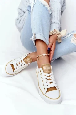 Trampki Damskie Big Star|Trampki Damskie Niskie>Big Star Shoes Klasyczne Damskie Trampki BIG STAR HH274458 Białe