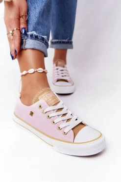 Hot Big Star Shoes Klasyczne Damskie Trampki BIG STAR HH274455 Różowe