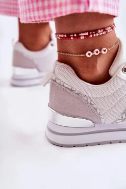 Best Boto Klasyczne Damskie Wiązane Buty Sportowe Białe Elenes