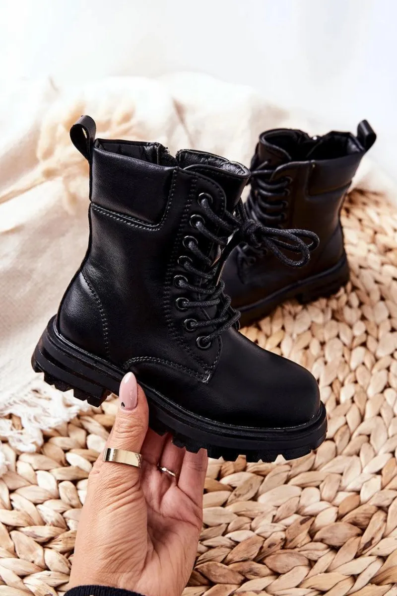 Online Klasyczne Dziecięce Botki Na Suwak Czarne Clarika Dzieci Dziewczęce