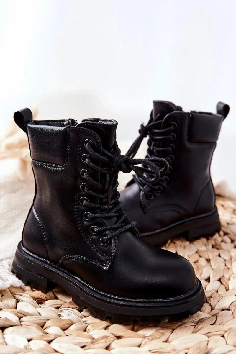 Online Klasyczne Dziecięce Botki Na Suwak Czarne Clarika Dzieci Dziewczęce