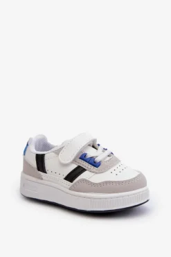 Outlet Boto Klasyczne Dziecięce Buty Sportowe Biało-Niebieskie Marlin Biały