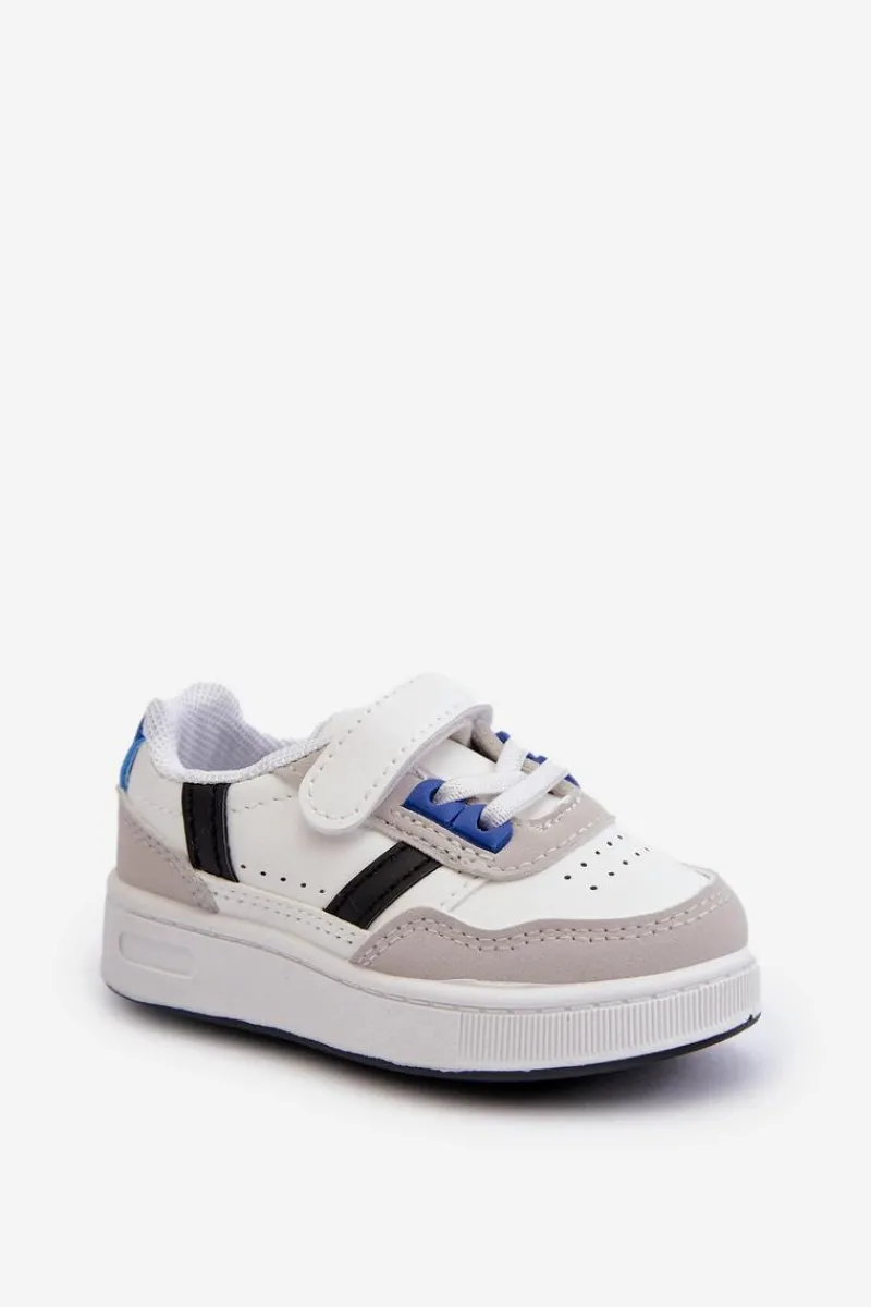 Outlet Boto Klasyczne Dziecięce Buty Sportowe Biało-Niebieskie Marlin Biały
