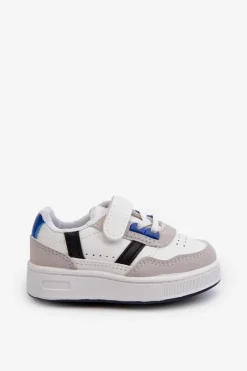 Outlet Boto Klasyczne Dziecięce Buty Sportowe Biało-Niebieskie Marlin Biały