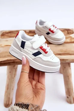 New Klasyczne Dziecięce Buty Sportowe Biało-Czerwone Marlin Dzieci Chłopięce|Dziewczęce