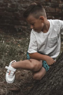 New Klasyczne Dziecięce Buty Sportowe Biało-Czerwone Marlin Dzieci Chłopięce|Dziewczęce