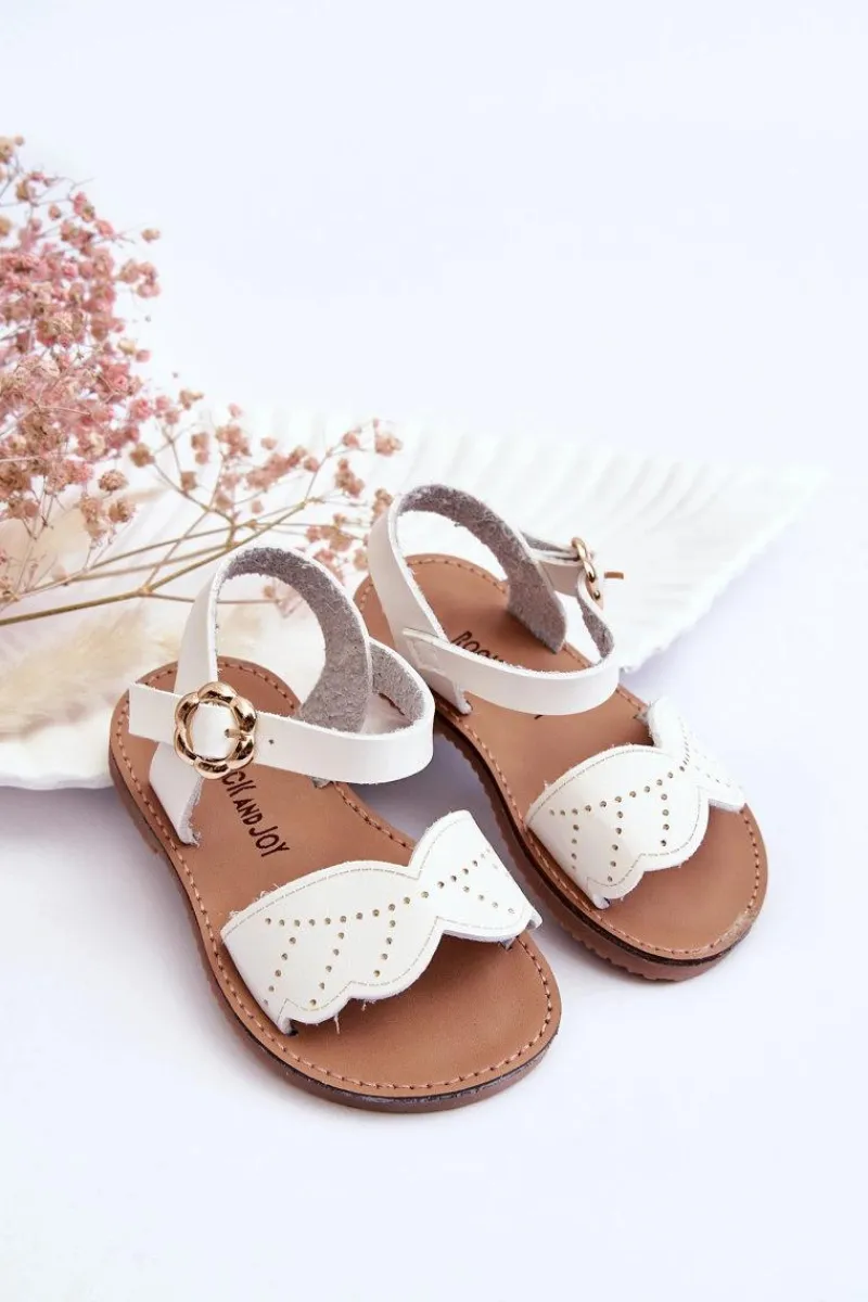 Online Klasyczne Dziecięce Sandały Białe Izzy Dzieci Dziewczęce