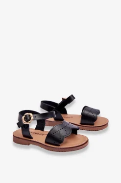 Discount Boto Klasyczne Dziecięce Sandały Czarne Izzy Czarny