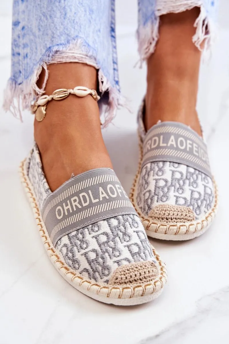 Best Klasyczne Espadryle Szare Warm Time Damskie Czarne Espadryle