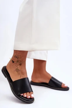 Clearance Boto Klasyczne Klapki Damskie Czarne Aphrodite