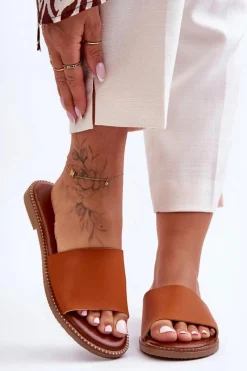 Hot Klasyczne Klapki Damskie Camel Aphrodite Damskie Klapki Damskie Klasyczne