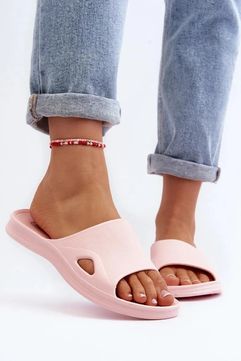 Outlet Boto Klasyczne Klapki Damskie Różowe Juniria Różowy