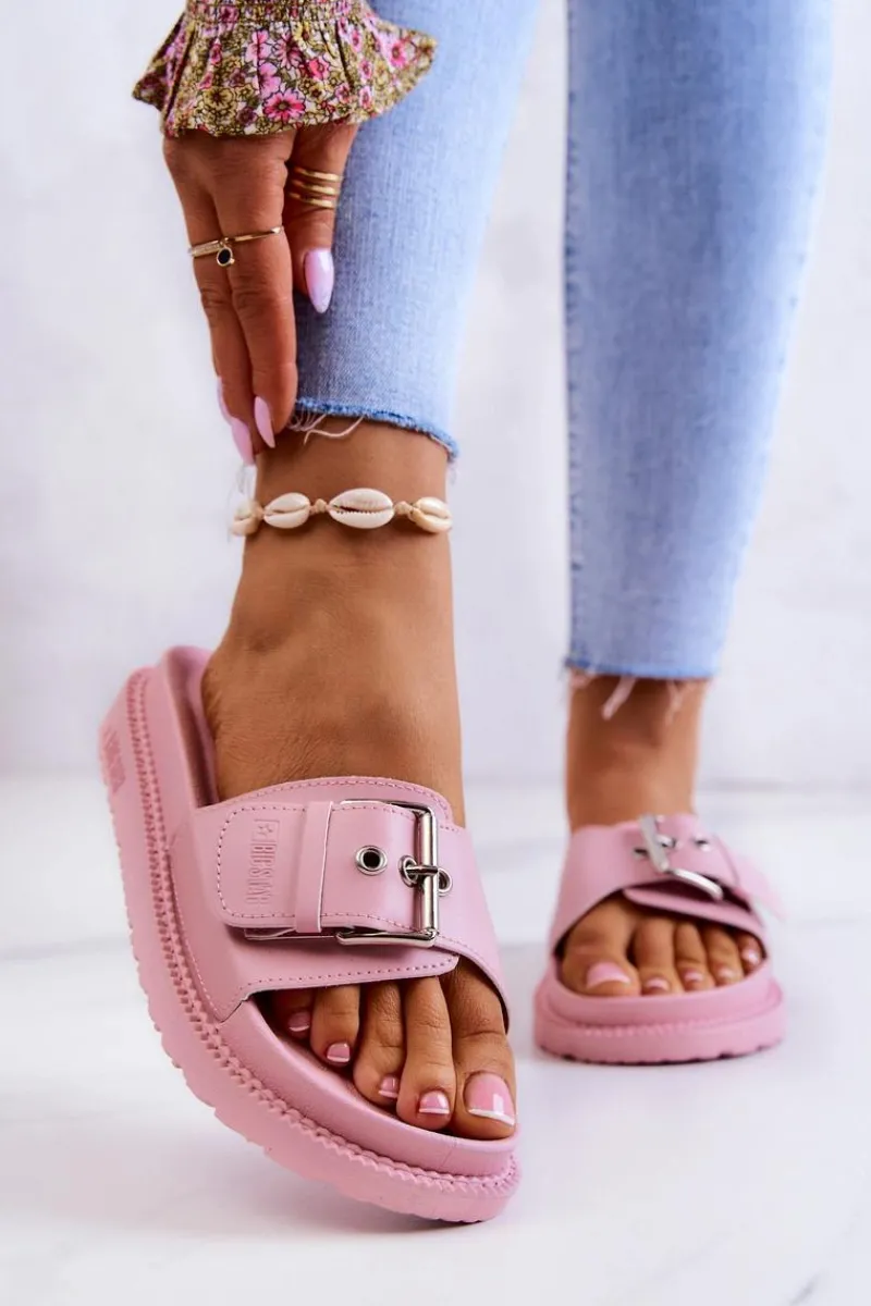 Klapki Damskie Big Star|Klapki Damskie Klasyczne>Big Star Shoes Klasyczne Klapki Damskie Big Star JJ274A308 Różowe Różowy