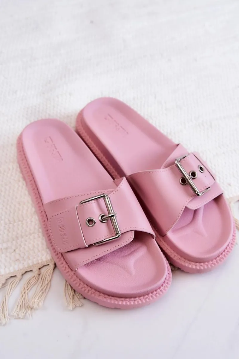 Klapki Damskie Big Star|Klapki Damskie Klasyczne>Big Star Shoes Klasyczne Klapki Damskie Big Star JJ274A308 Różowe Różowy