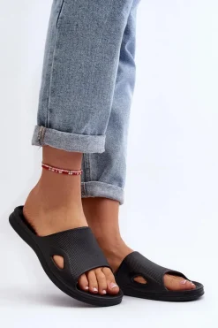 Klapki Damskie Klasyczne>Boto Klasyczne Klapki Damskie Czarne Juniria Czarny