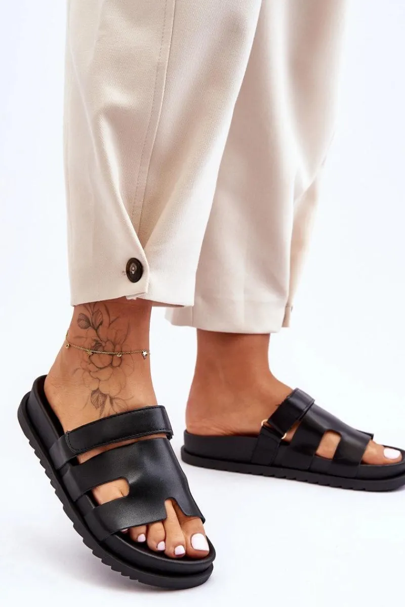 Klapki Na Platformie|Klapki Damskie Klasyczne>Boto Klasyczne Klapki Damskie Czarne Molie