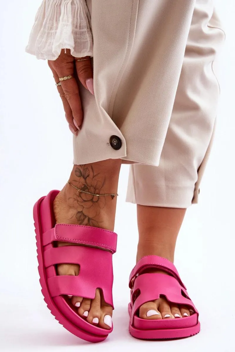 New Klasyczne Klapki Damskie Fuksja Molie Damskie Klapki Na Platformie|Klapki Damskie Klasyczne